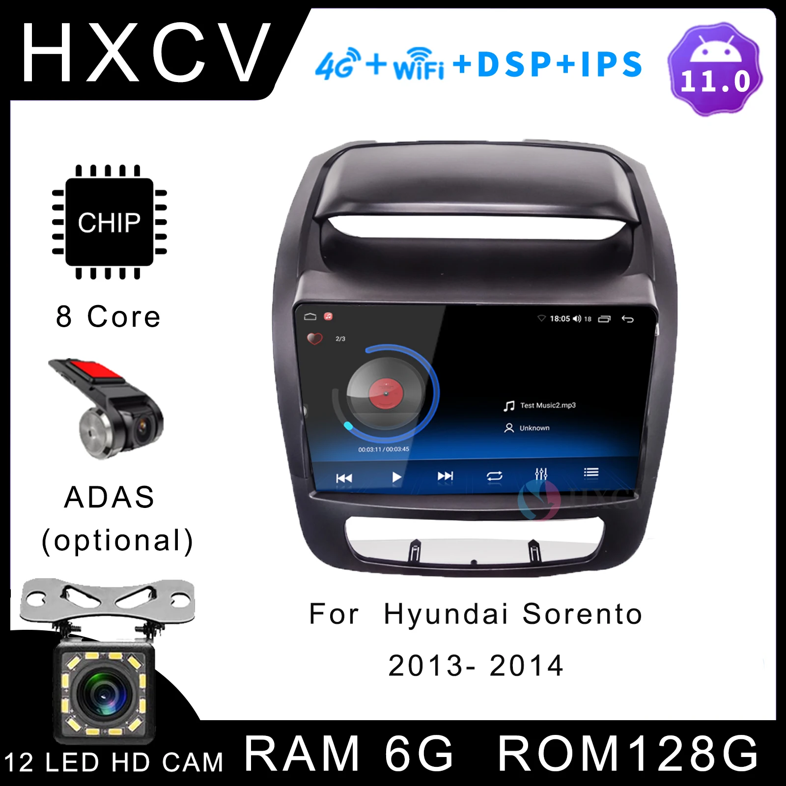 

HXCV Android Smart car radio For Hyundai Sorento gps navigator for car 4G car radio with bluetooth DAB+ Carplay 2013- 2014