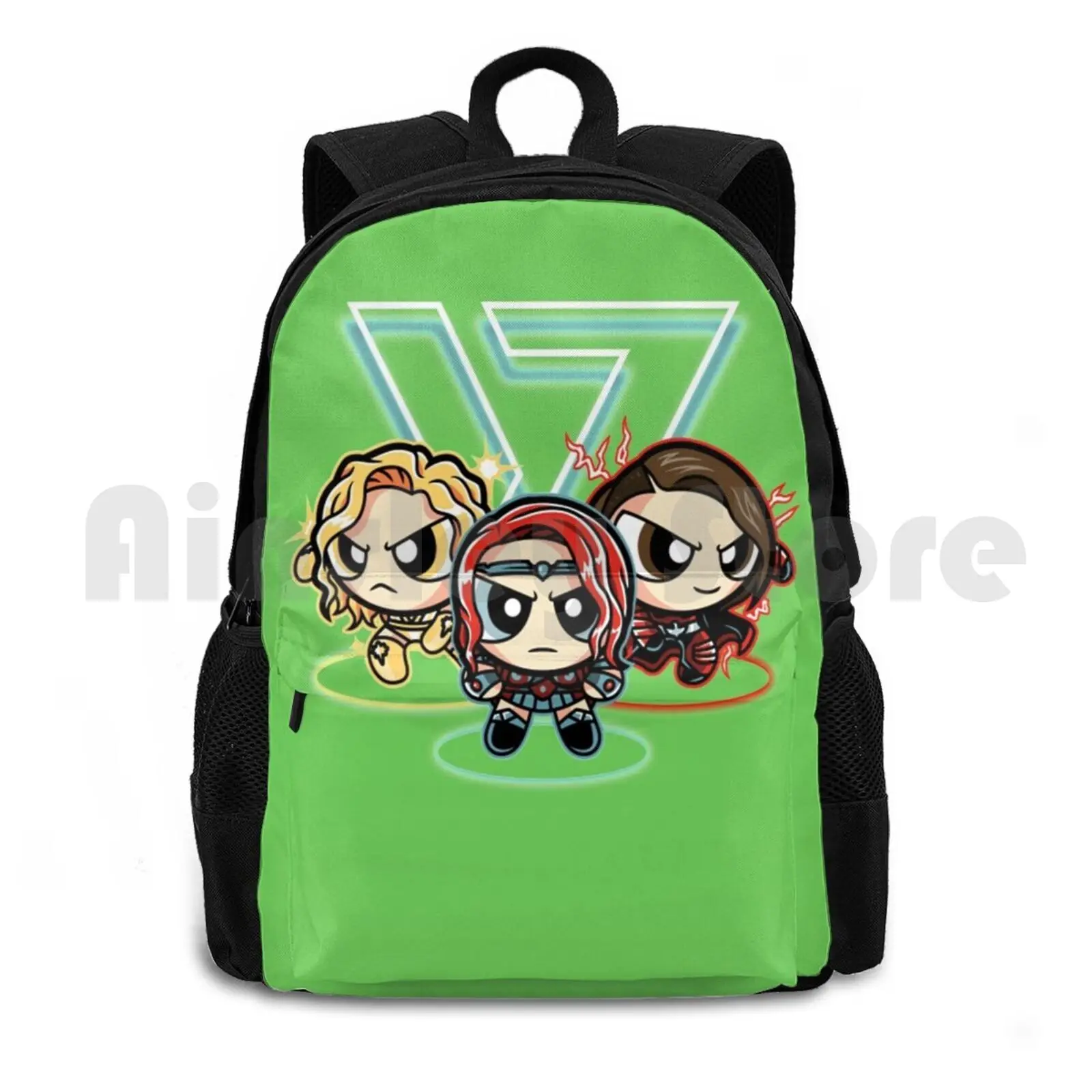 Superhero Power Supes Girls Outdoor Hiking Backpack Riding Climbing Sports Bag Superhero Power Supes Girls