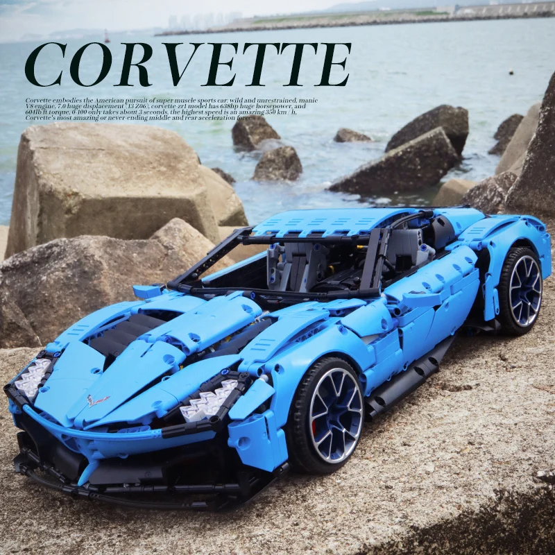 

В наличии MOC 31189 Corvetter Grand Sport Car Il Toro Azzurroo Racing Super Technology High-tech, строительные блоки, кирпичи, игрушки, подарок