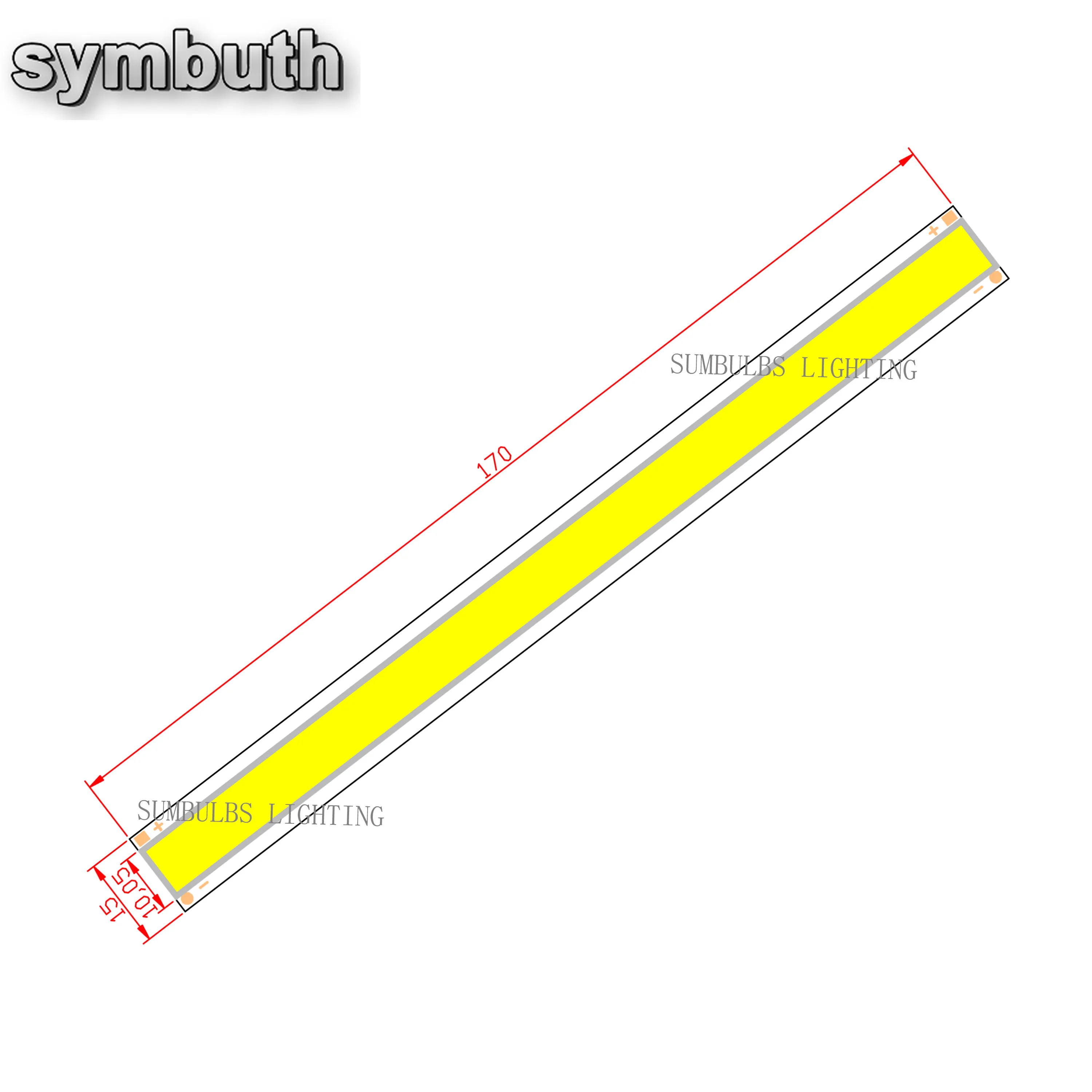 170*15mm 6W lampa COB LED sztywna listwa DC12V ciepłe zimne białe oświetlenie źródło 600LM 17CM Bar Chip dla DIY oświetlenie na stół i ścianę u nas