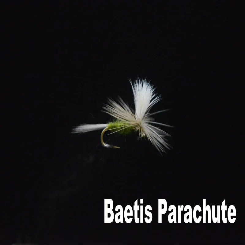 5pcs 16# BWO/14# Baetis Parachute Dry Flies Simulating Baetis/Nymphs 2styles Assorted Surface Water Common Used Fly Fishing Bait