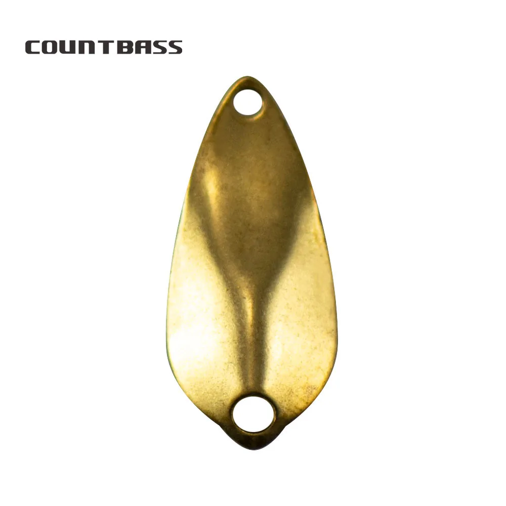 COUNTBASS 50pcs Brass Salmon Fishing Spoon Blanks  1.2g ( 3/64oz) Trout Area Spinning Unpainted Angler's Lures