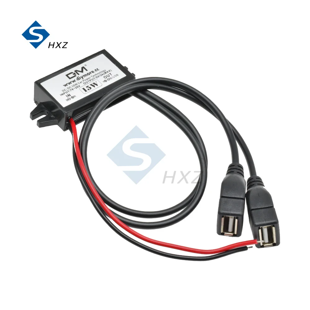 Chargeur de voiture USB abati eur de tension, convertisseur abati eur CC, étanche, 15W, UN3F, Sochi 12 V à 5 V, 3A