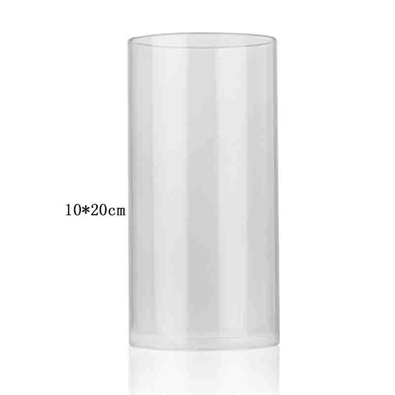 Dia 7cm / 10cm Height 10/15 /20cm Hurricane Candle Holder Open Ended Glass, Bottomless Cylindrical Glass Glass Lamp Shade