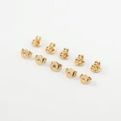 10Pcs/Lot Brass 18K Gold Plated Butterfly Earrings Back Stopper Studs Cap Ear Plugging Nut Clutch For Diy Earring Jewelry Making