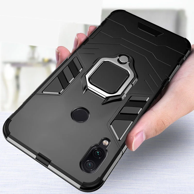 

Case For Xiaomi Redmi Note 7 6 Pro 5 Pro Cover Ring Stand Back Cover Redmi Note 7 Pro Coque Funda Bumper Capa