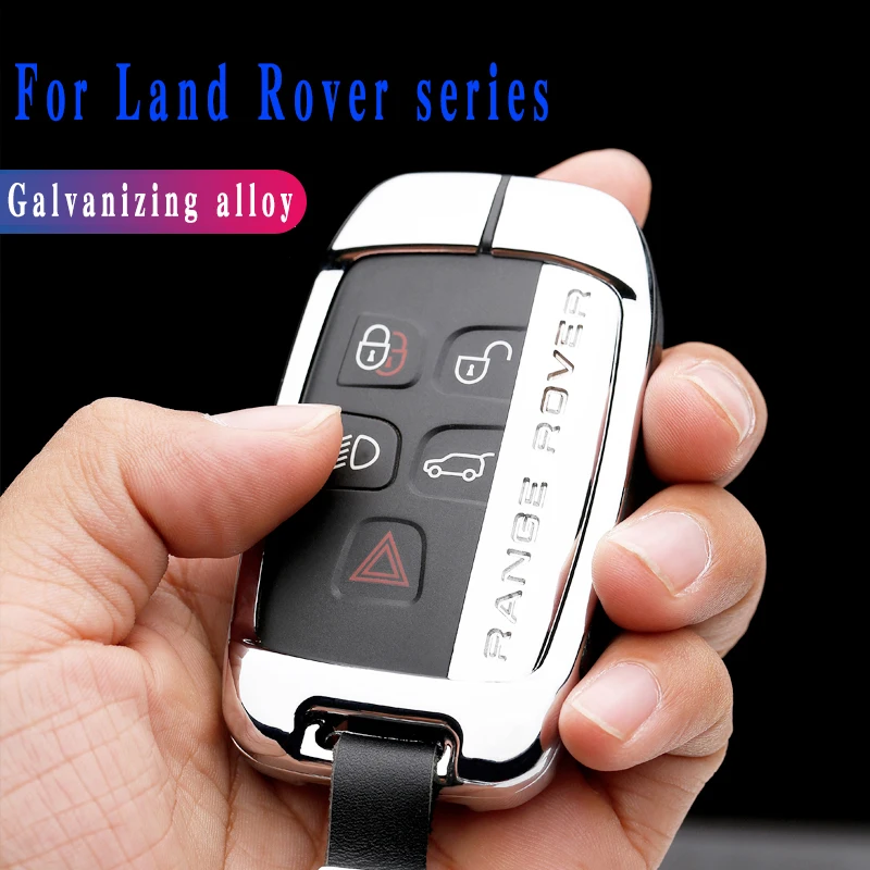 Image of Für Land Rover FREELANDER DISCOVERY RANGE ROVER Range Rover Evoque Jaguar Schlüsseletui aus verzinkter Legierung, Schutzhülle