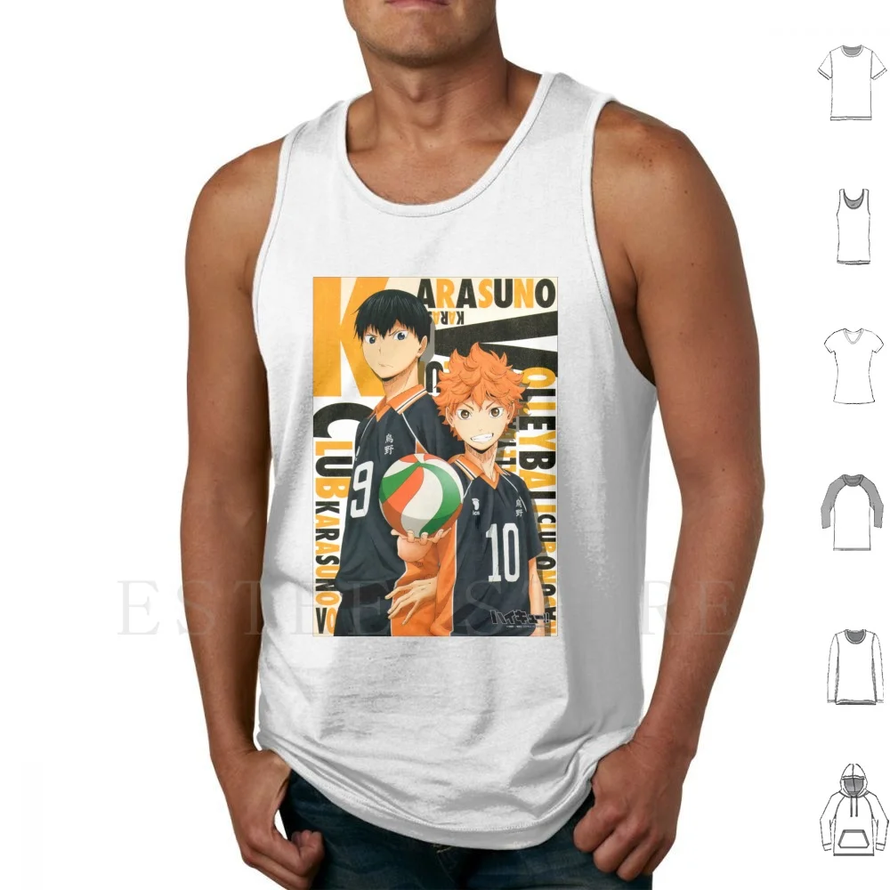 Tank Tops Vest Cotton Kageyama Hinata Karasuno Tobio Anime Tanaka Yamaguchi Oikawa Kenma Daichi Sugawara