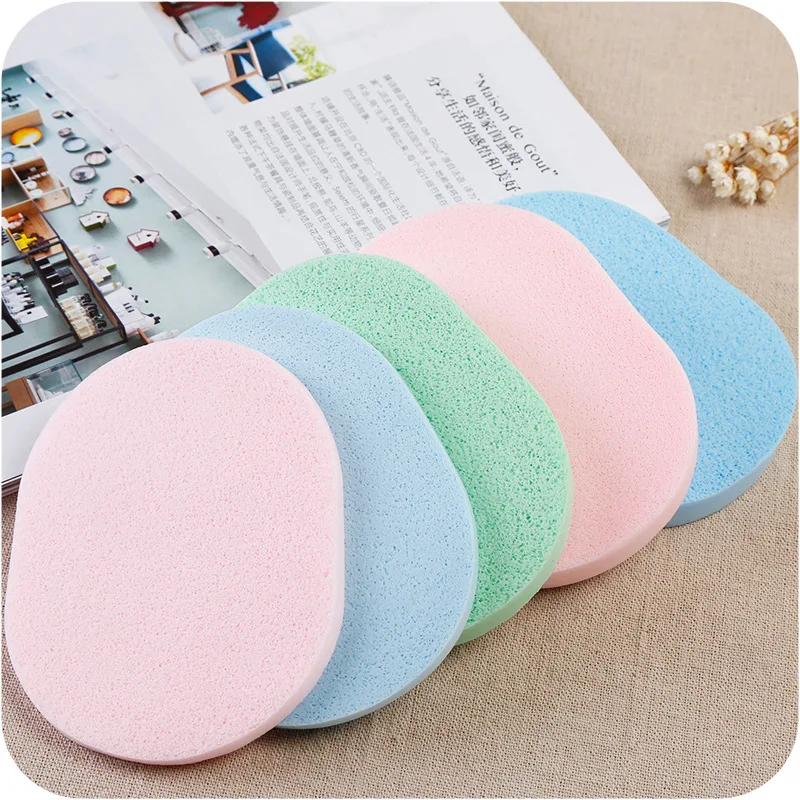 2Pcs Facial Cleansing Sponge Puff Face Cleaning Wash Pad Puff Available Soft Makeup Seaweed Sponge Makeup Cleansing