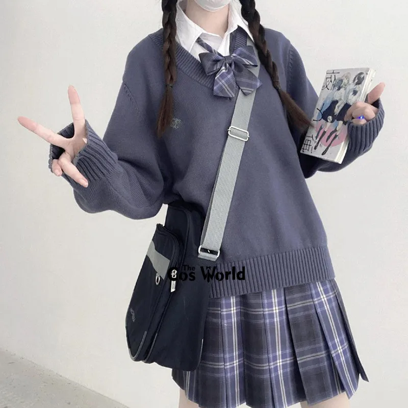 [Diu Diu] Girl's Japanese Summer High Waist Pleated Plaid Skirts For JK School Uniform Students Cloths