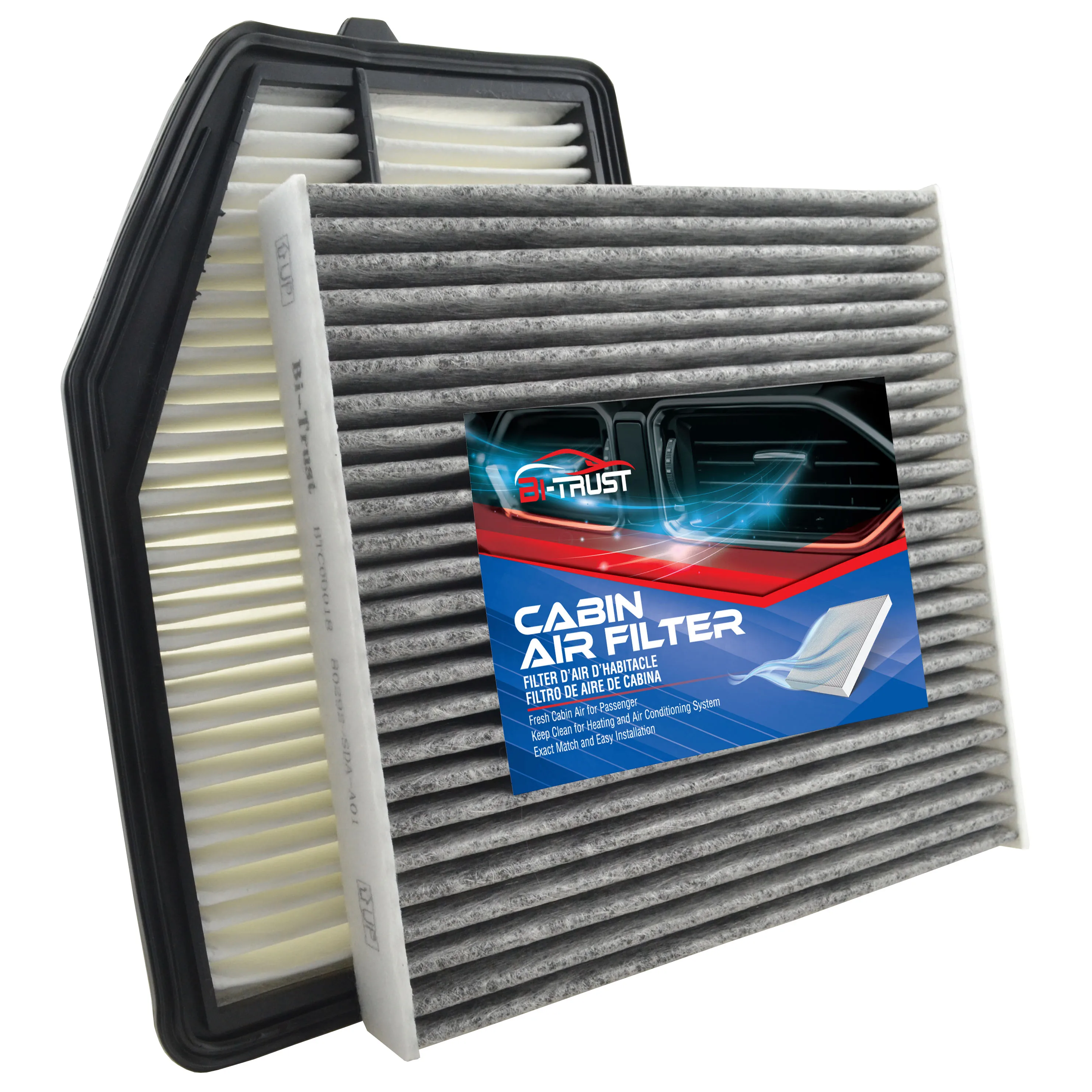 

Bi-Trust Combo Set Engine & Carbon Cabin Air Filter for Honda CR-V 2015-2016 2.4L