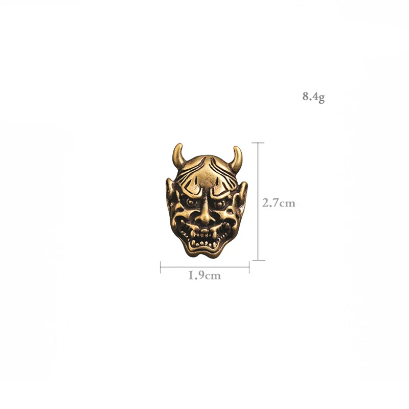 Solid Brass Goth Devil Skull Head Screwback Rivets Japanese Evil Hannya Mask Leather Craft Bag Wallet Garment Decoration Buttons