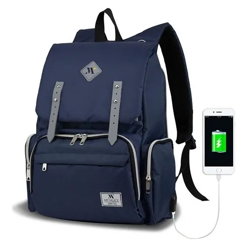 My Valice Smart Bag Mother Star With Usb Input Mother Baby Care And Backpack Dark Blue