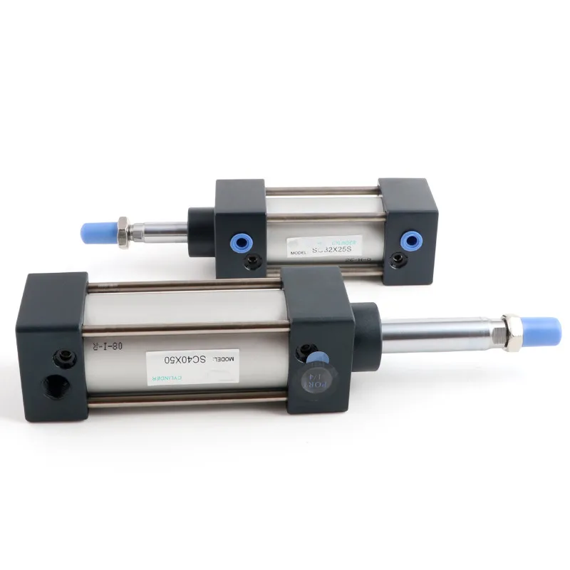 SC32 x 25/50/75/100/125/150/175/200/225/250/300mm Double Acting Standard Aluminum Material Piton Type Pneumatic Air Cylinder