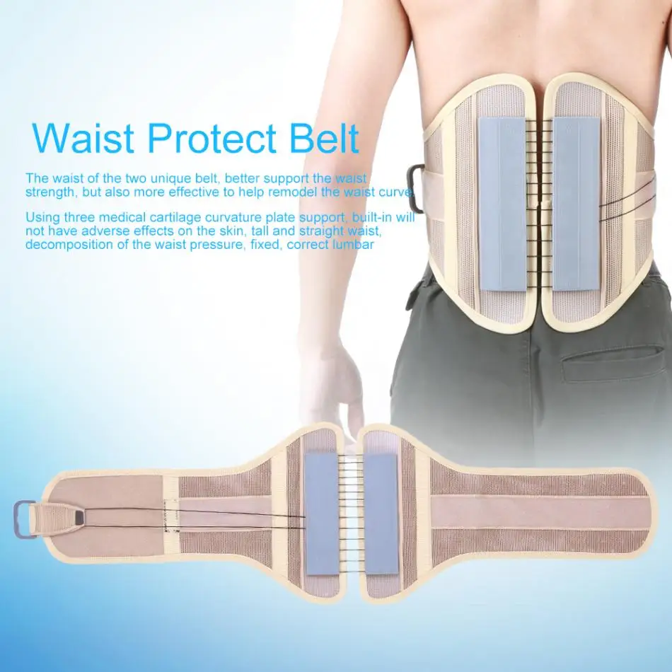 

Waist Support Protector Breathable Men Protection Belt Body Waist Medical Abdomen Fixed Support Belt Lumbar Disc Posture Correct