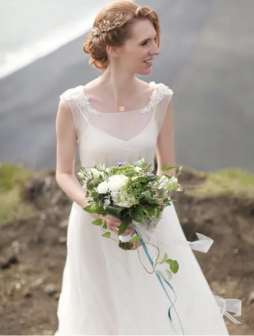 Vestido de noiva casamento strapon caratteristiche chiusura fiori abito da sposa economico termocamera su misura robe de mariage