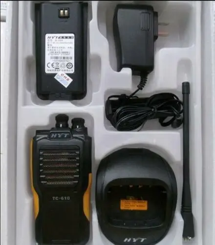 HYT-walkie-talkie TC-610 TC610, Radio UHF de 5 vatios y 16 canales, Radio bidireccional de 2 vías