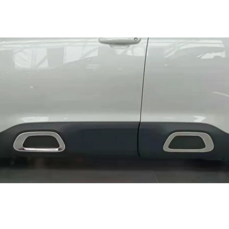 Tonlinker Exterior Door Edge Frame Cover Sticker for CITROEN C5 Aircross 2017-19 Car Styling 4 PCS Stainless steel Cover sticker