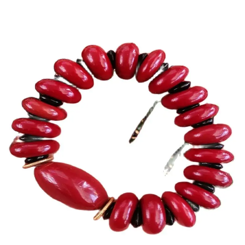 

Chinese Red Jades BRACELETS Beads Elastic Force Bracelet