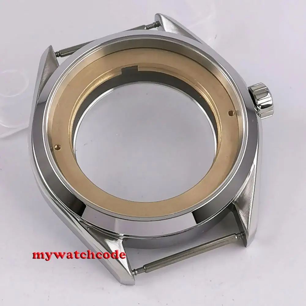 Funda de reloj pulida de 41mm, cristal de zafiro 316L, compatible con ETA 2824 2836, movimiento C176