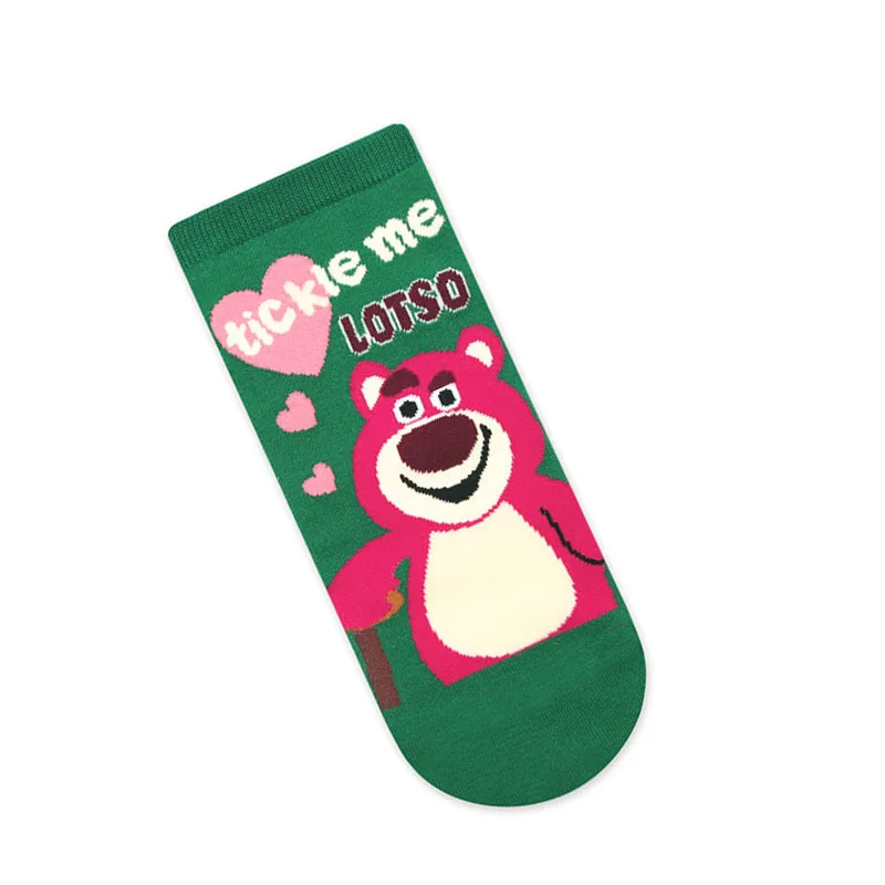 1pcs Disney Women's Socks Minnie Mickey Donald Duck Cartoon Pattern Socks Xuebao Pooh Bear Casual Fun Pure Cotton Socks