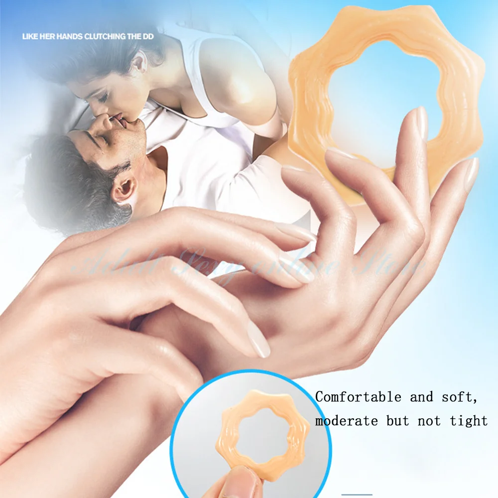 2PCS Male Foreskin Corrector Resistance Ring Silicone Penis Rings Delay Ejaculation Adult Sex Toys for Men Daily/Night Cock Ring