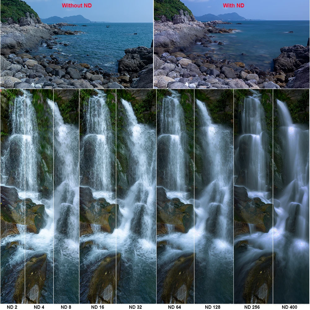 GiAi Nano Coating Variable ND Filter Premium Quality ND8 To ND2000 Neutral Density Camera Lens 86mm 82mm 77mm 72mm 67mm