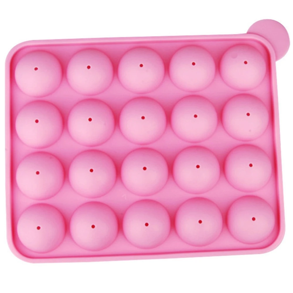 1PC 12/20 Holes Chocolate Ball Silicone Pop Lollipop Mold Cake Tray Cupcake Cookie Candy Maker DIY Baking Tool Stick Cake Mould