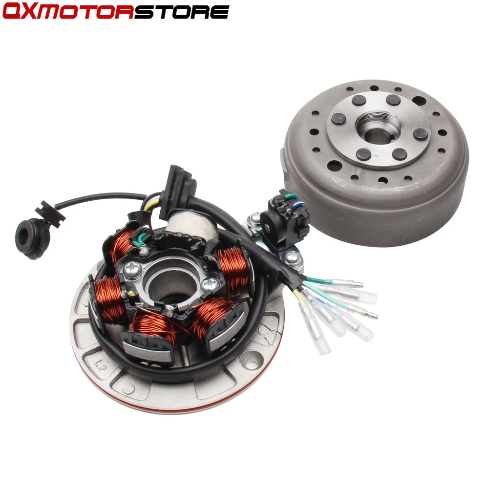 Motorcycle Ignition Magneto Stator Flywheel With Light For YINXIANG YX 140cc 1P56FMJ W063 Engine BSE SDG SSR Dirt Pit Bike