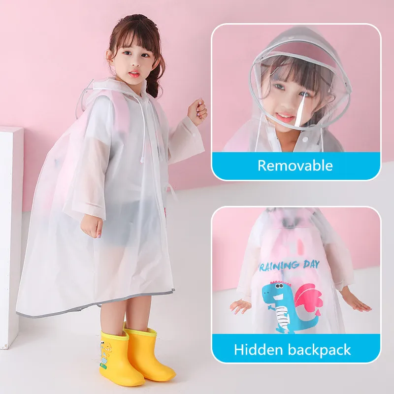 Cute student baby raincoat outdoor travel mountaineering waterproof raingear child impermeable rain poncho boy girl raincoatgift