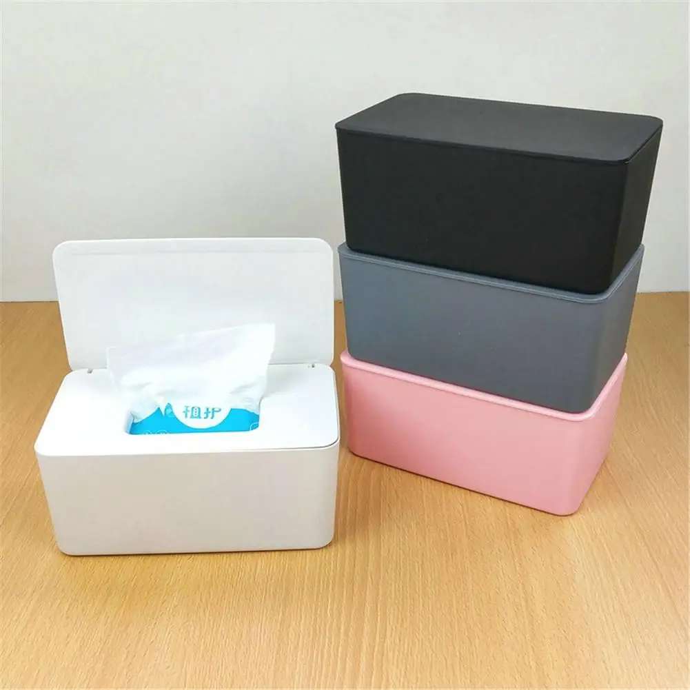 Tissues Wipes Storage Box Container Baby Diaper Wipes Dispenser Dustproof Mask Storage Case With Lid For Home Camping Travel