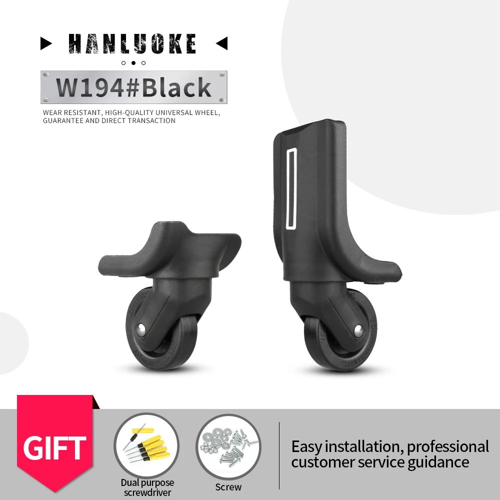 

HANLUOKE W194 Luggage Universal Wheel Accessories Wheel Aeroplane Suitcase Wheel Caster Aircraft Wheel Universal Reinforcement