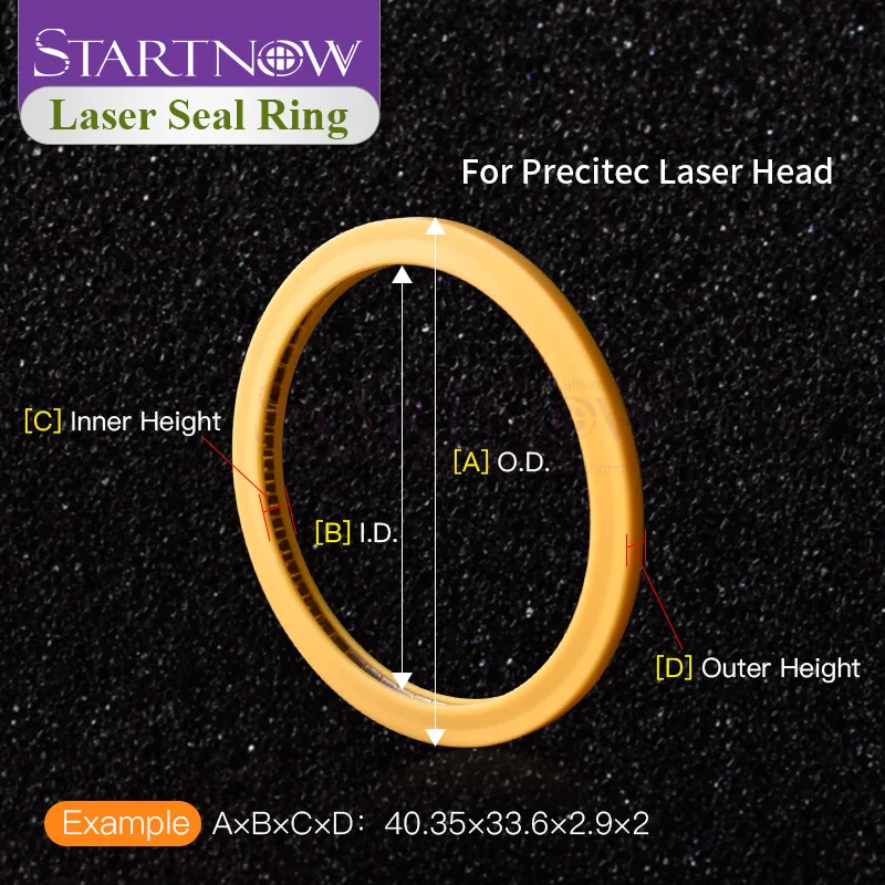 Startnow-anel de vedação a laser precitec, cortador e cortador de luz, peças de lente protetora, lavadora a laser