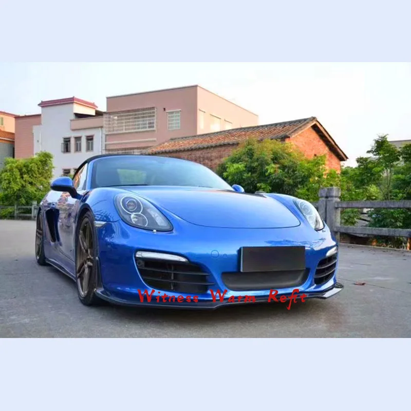 For Porsche Boxster carbon fiber front lip for Porsche Cayman FRP front spoiler for Porsche 981 splitter 2012-2016