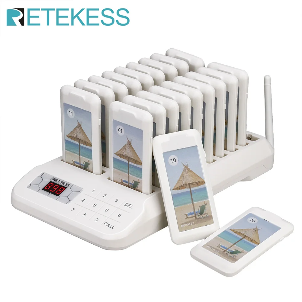RETEKESS TD175 Restaurant-Pager Drahtloses Rufsystem Vibrations-Untersetzer Buzzer Empfänger für Food Trucks, Cafés, Bars, Kliniken – Detail 31