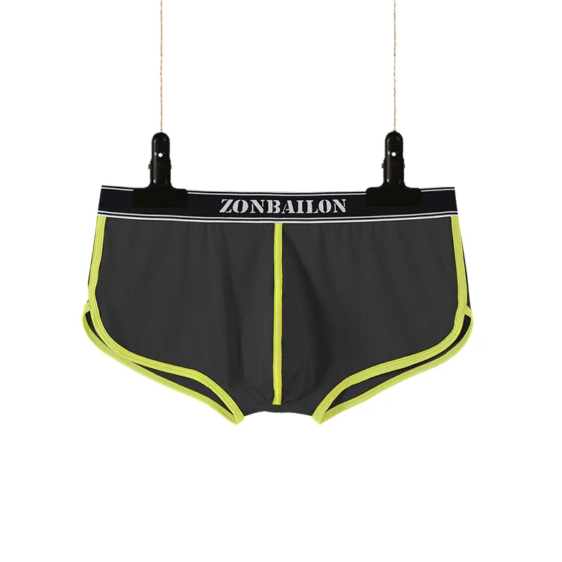 ZONBAILON-Leve e Confortável Roupa Interior Boxer Nylon Masculina, Calcinha Durável, Fácil de Limpar, Homem Sexy Underwearar, Calcinha Casa