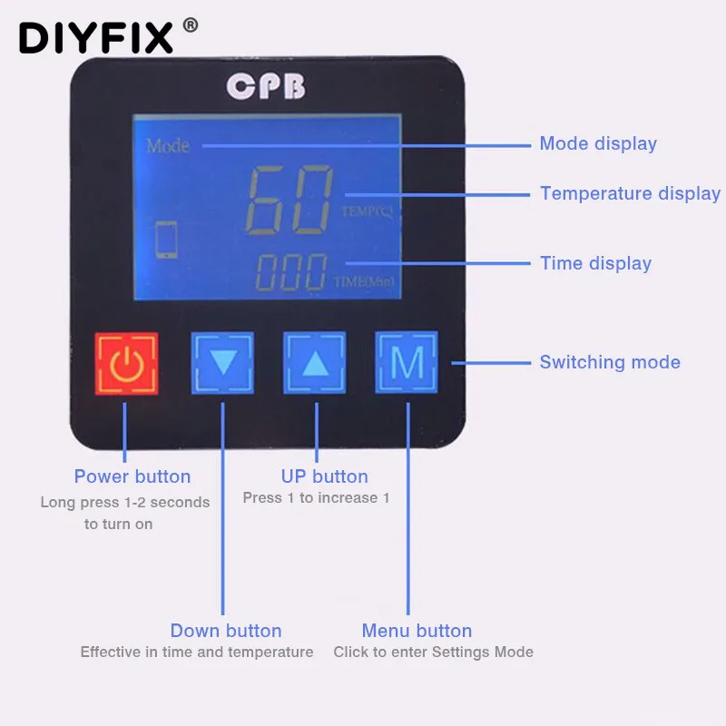 DIYFIX Universal CPB Mini 110V/220V Heating Pad For iPad iPhone Samsung Phone LCD Screen Separator Professional Repair Tool Mat