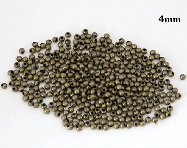 2mm 3mm 4mm 5mm 6mm 8mm Diy Metal Beads Antique Bronze Smooth Ball Spacer Beads Crimp Beads For Jewelry Making Findings