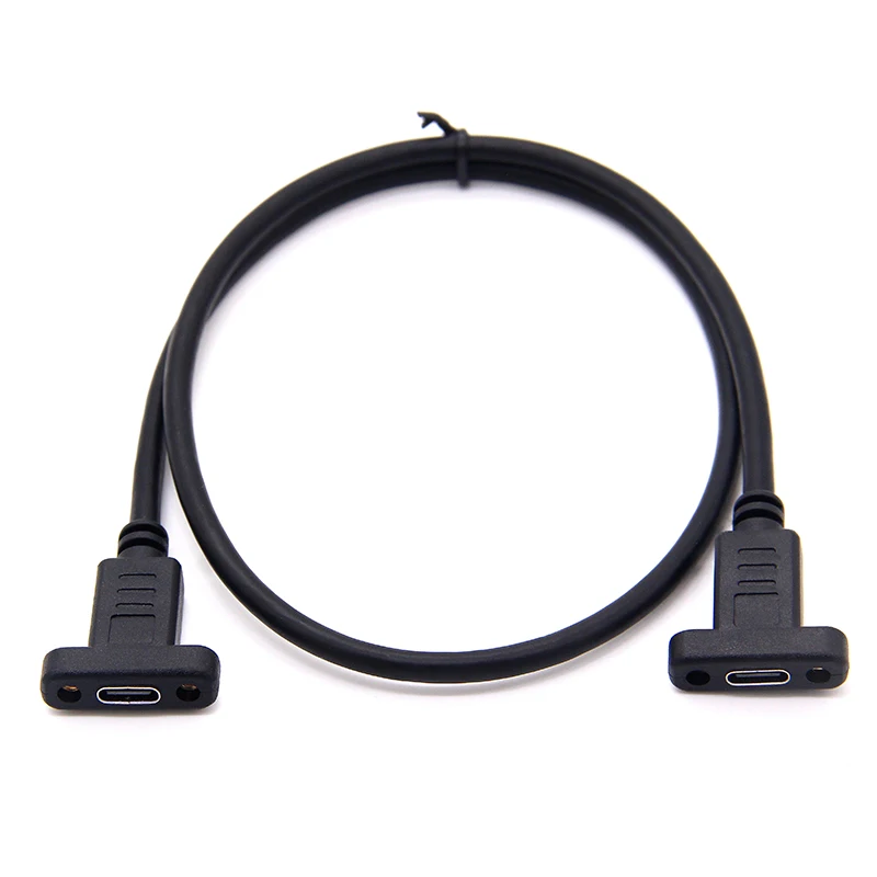 USB C كابل الإناث إلى الإناث نوع C محول USB-C محول مع لوحة جبل المسمار USB 3.1 نوع-C موصل تحويل 10 جيجابايت في الثانية