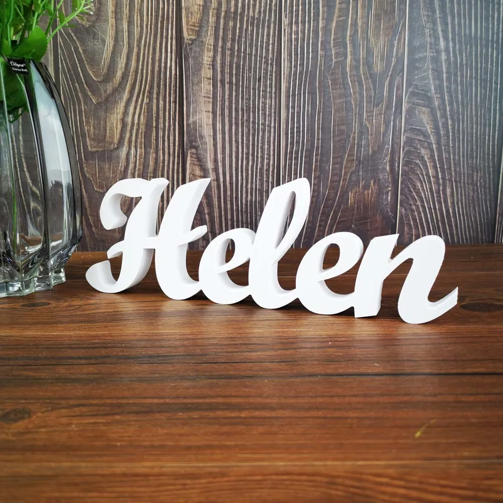 Personalized Factory Production Speed Fast Wooden Letters Wedding Decoration Letters Custom 12cm high name table sign