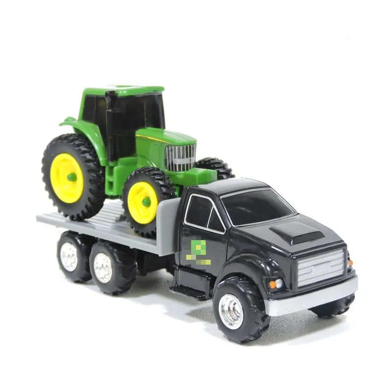 Children Farmer Car Simulation New Special Die-cast Metal Tractor Transport Harvester Trailer Model Car Boy Toys