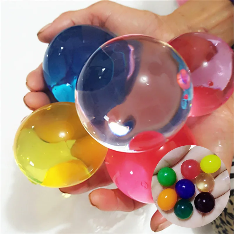 50/100pcs/lot Large Hydrogel Pearl Shaped Big 3-4cm Crystal Soil Water Beads Mud Grow Ball Wedding Growing Bulbs Home Decor