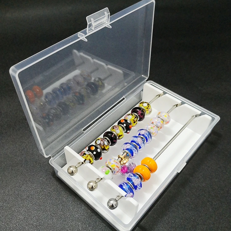 Acrylic Jewelry Charm Beads Storage Box for Trollbeads Bracelet Ring Holder Organizer Tray Diy Finding Display Stand Rack Case