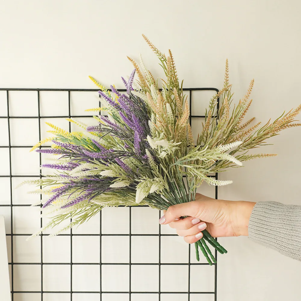 

Artificial Flowers for Wedding Decoration, 7 Forked Fox Tail, Ladybug, Setaria, Lavender, Autumn, Home, Hotel