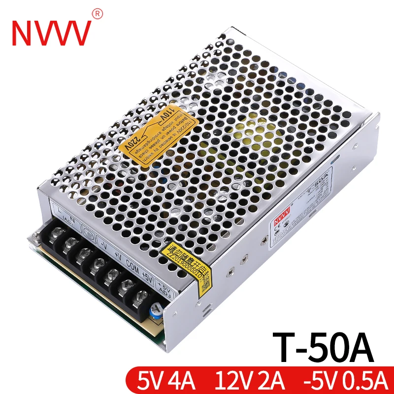 NVVV T-50C 5V 15V -15V Triple Output Power Supply T-50A 5V 12V -5V AC DC Converter T-50B 5V 12V -12V AC To DC T-50D 5V 12V 24V