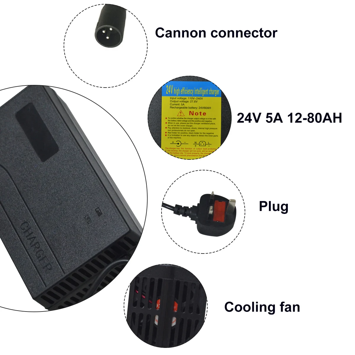 24v 5 Amp 5A Car Battery Charger Heavy Duty Universal Battery Charger UK