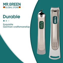 MR.GREEN Nail Clippers Stainless Steel Curved blade Clipper Fingernail Scissors Cutter Manicure tools trimmer with nail files