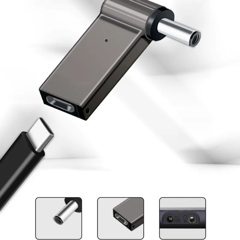 Type-C หญิง2.5x0.7มม./3.5x1.35มม./4.0x1.35มม./5.5x1.7มม./5.5x2.1มม./5.5X2.5มม.DC 100W Converter แล็ปท็อปปลั๊ก