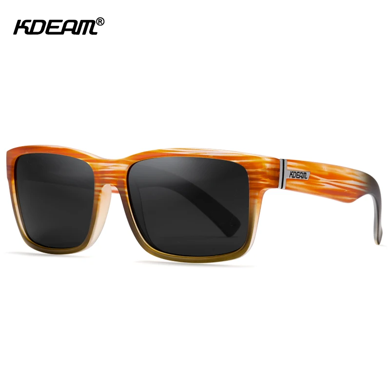 KDEAM Special Promotion Square Men Sunglasses Polarized Outdoor Driving Photochromic Sun Glasses With Box Limited Offer