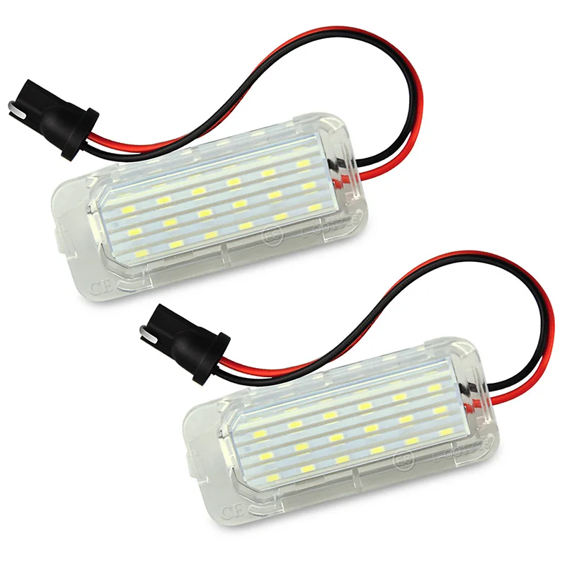 2pcs Canbus LED Number License Plate Light For Ford Focus 5D Fiesta Mondeo MK4 C-Max MK2 S-Max Kuga Galaxy 6000K White Auto Lamp